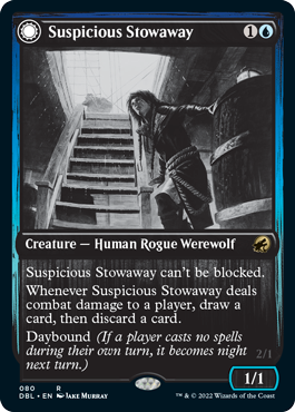 Suspicious Stowaway (DBL-080) - Innistrad: Double Feature: (Double Faced Transform)