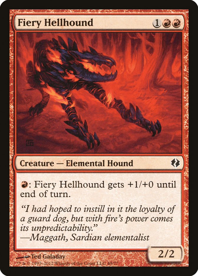 Fiery Hellhound [Duel Decks: Venser vs. Koth] | The CG Realm