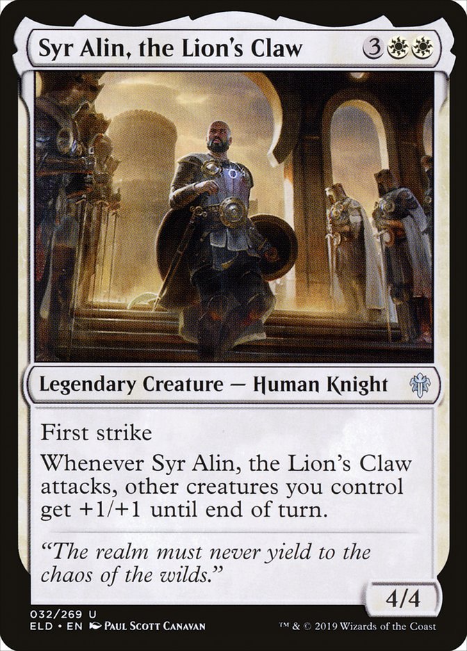 Syr Alin, the Lion's Claw [Throne of Eldraine] | The CG Realm
