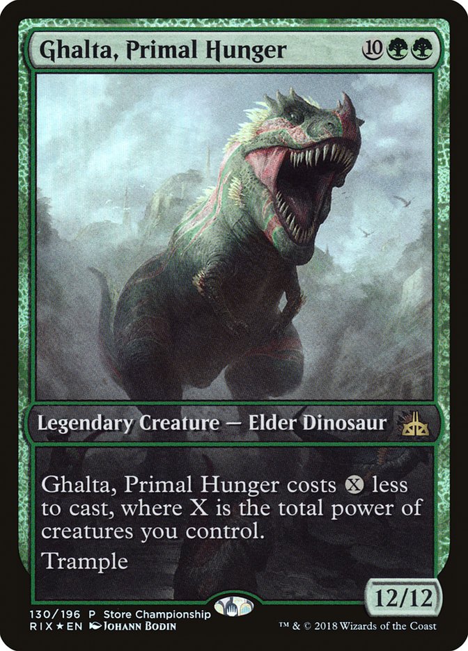 Ghalta, Primal Hunger (Store Championship) (Full Art) [Rivals of Ixalan Promos] | The CG Realm