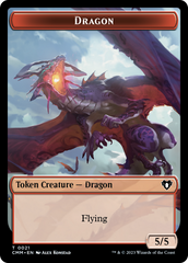 Saproling // Dragon (0021) Double-Sided Token [Commander Masters Tokens] | The CG Realm