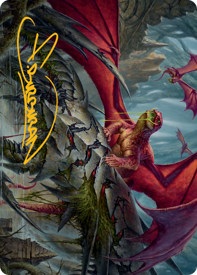 Hoarding Broodlord Art Card (Gold-Stamped Signature) [March of the Machine Art Series] | The CG Realm