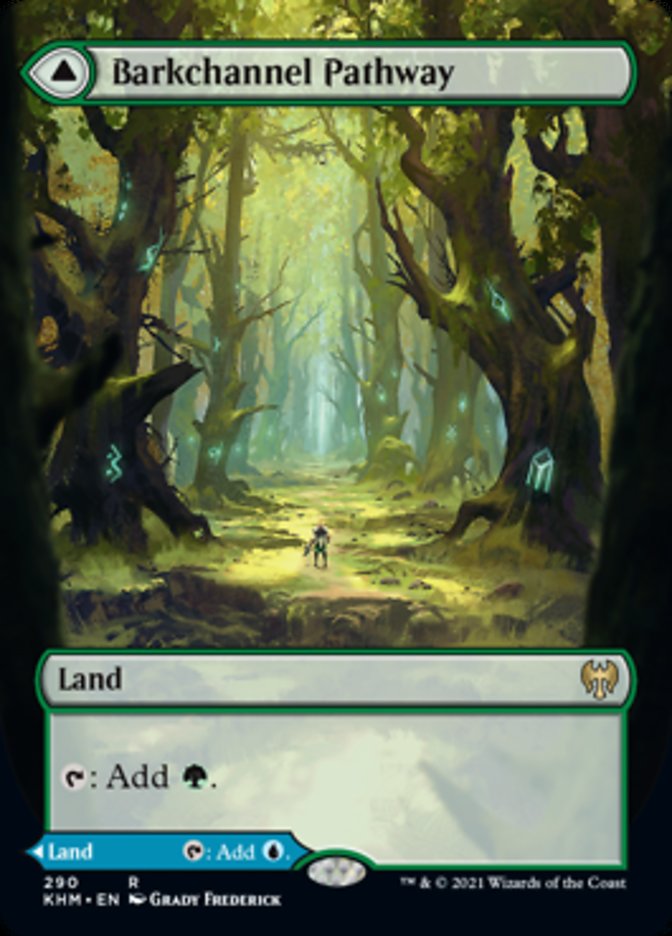 Barkchannel Pathway // Tidechannel Pathway (Borderless Alternate Art) [Kaldheim] | The CG Realm