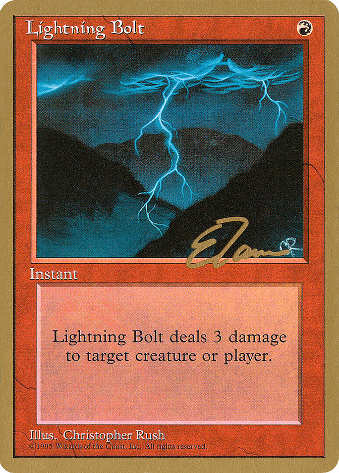 Lightning Bolt (Eric Tam) [Pro Tour Collector Set] | The CG Realm