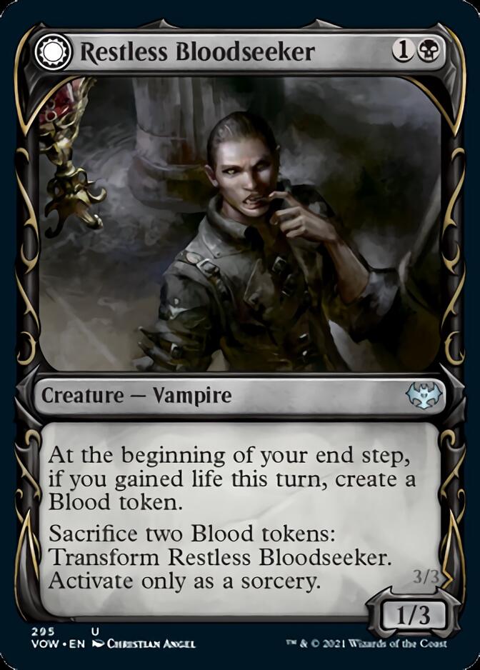 Restless Bloodseeker (Showcase) (VOW-295) - Innistrad: Crimson Vow: (Showcase, Double Faced Transform)