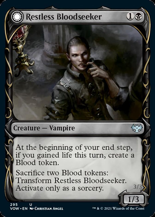 Restless Bloodseeker (Showcase) (VOW-295) - Innistrad: Crimson Vow: (Showcase, Double Faced Transform)