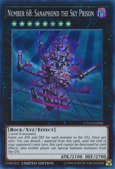 Number 68: Sanaphond the Sky Prison [CT14-EN008] Super Rare | The CG Realm