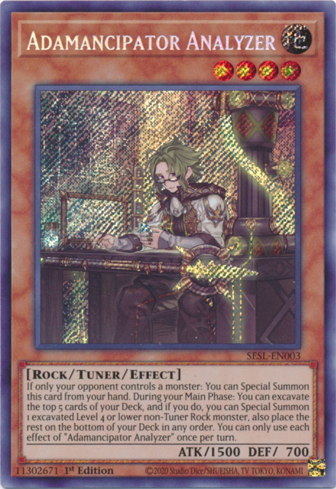 Adamancipator Analyzer [SESL-EN003] Secret Rare | The CG Realm