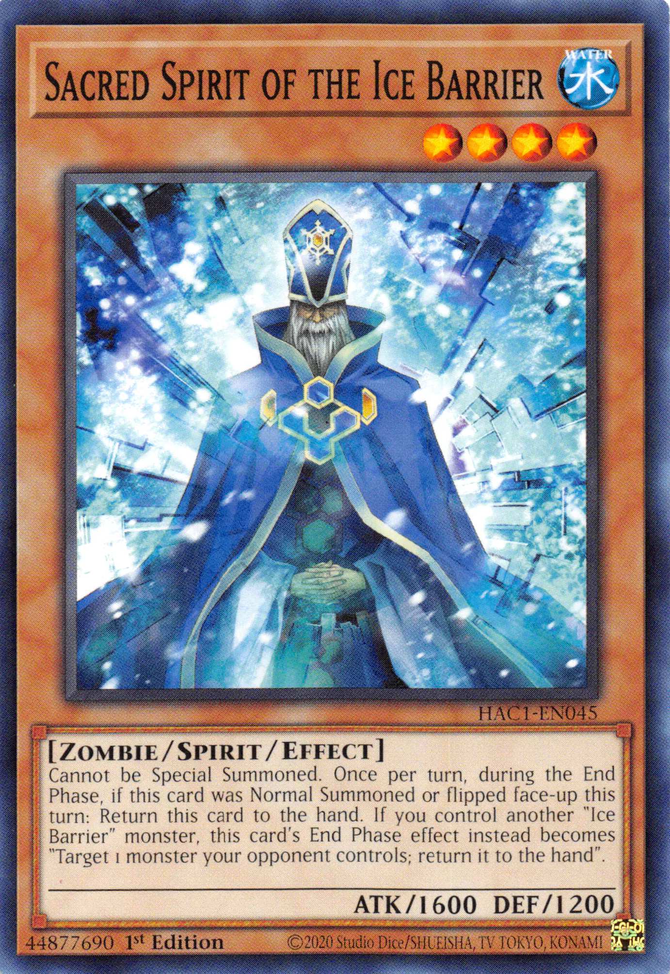 Sacred Spirit of the Ice Barrier (Duel Terminal) [HAC1-EN045] Parallel Rare | The CG Realm