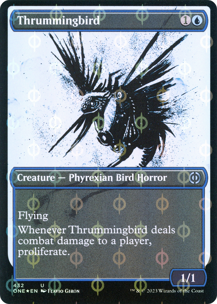Thrummingbird (Showcase Ichor Step-and-Compleat Foil) [Phyrexia: All Will Be One] | The CG Realm