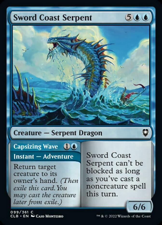 Sword Coast Serpent // Capsizing Wave [Commander Legends: Battle for Baldur's Gate] | The CG Realm