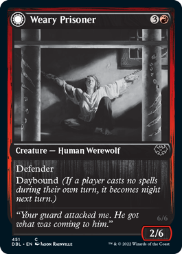 Weary Prisoner (DBL-451) - Innistrad: Double Feature: (Double Faced Transform)