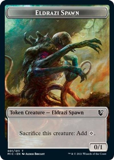 Eldrazi Spawn // Human Soldier Double-Sided Token [Innistrad: Midnight Hunt Commander Tokens] | The CG Realm