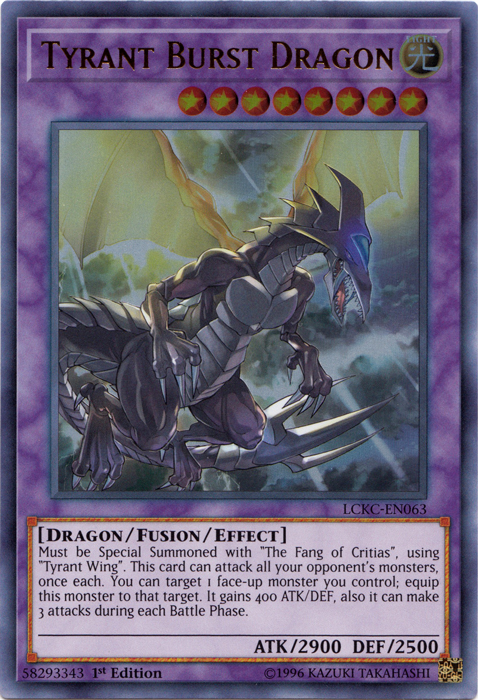 Tyrant Burst Dragon [LCKC-EN063] Ultra Rare | The CG Realm