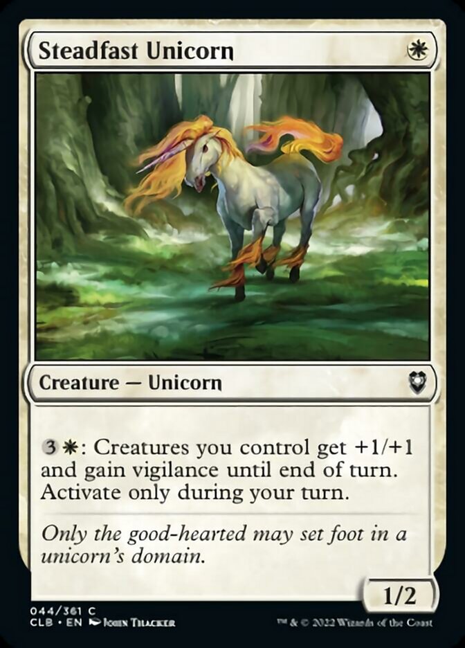 Steadfast Unicorn [Commander Legends: Battle for Baldur's Gate] | The CG Realm