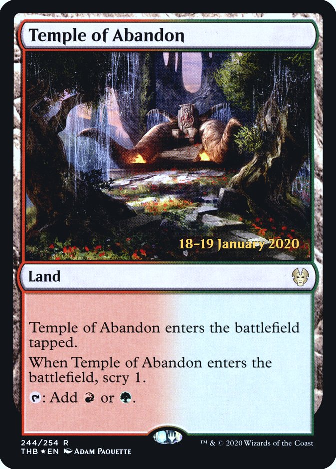 Temple of Abandon [Theros Beyond Death Prerelease Promos] | The CG Realm