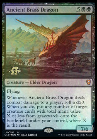 Ancient Brass Dragon [Commander Legends: Battle for Baldur's Gate Prerelease Promos] | The CG Realm