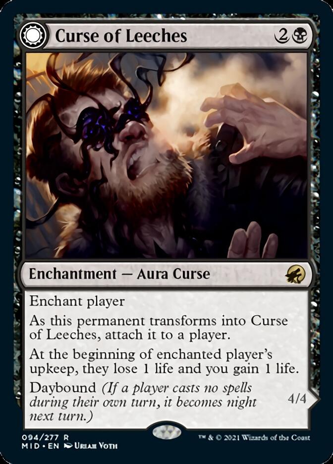 Curse of Leeches (MID-094) - Innistrad: Midnight Hunt: (Double Faced Transform)