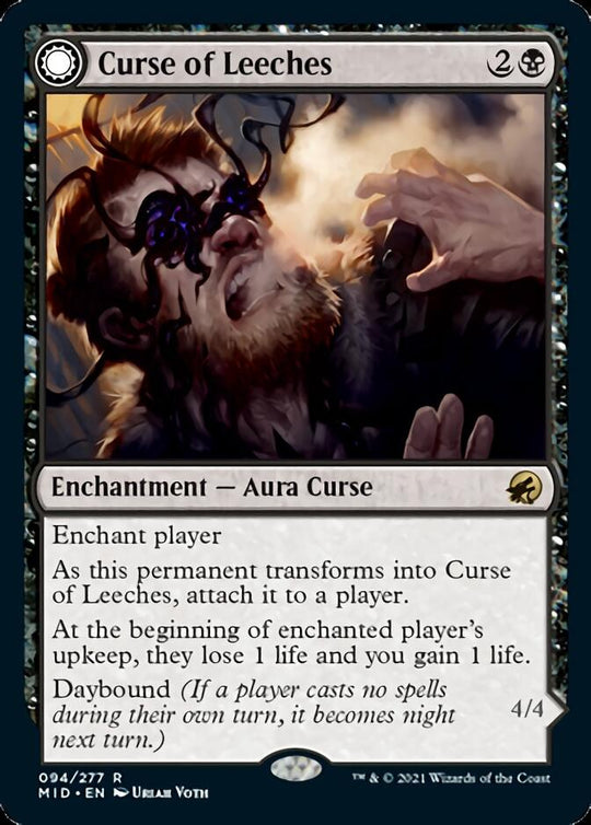 Curse of Leeches (MID-094) - Innistrad: Midnight Hunt: (Double Faced Transform)