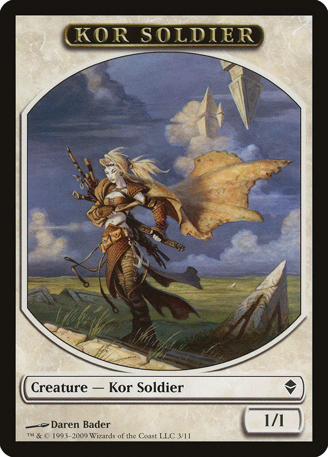 Kor Soldier Token [Zendikar Tokens] | The CG Realm