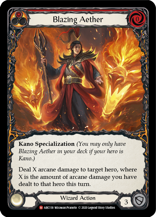 Blazing Aether [U-ARC118] (Arcane Rising Unlimited)  Unlimited Normal | The CG Realm