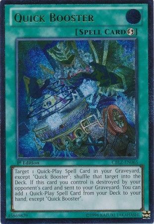 Quick Booster [CBLZ-EN065] Ultimate Rare | The CG Realm