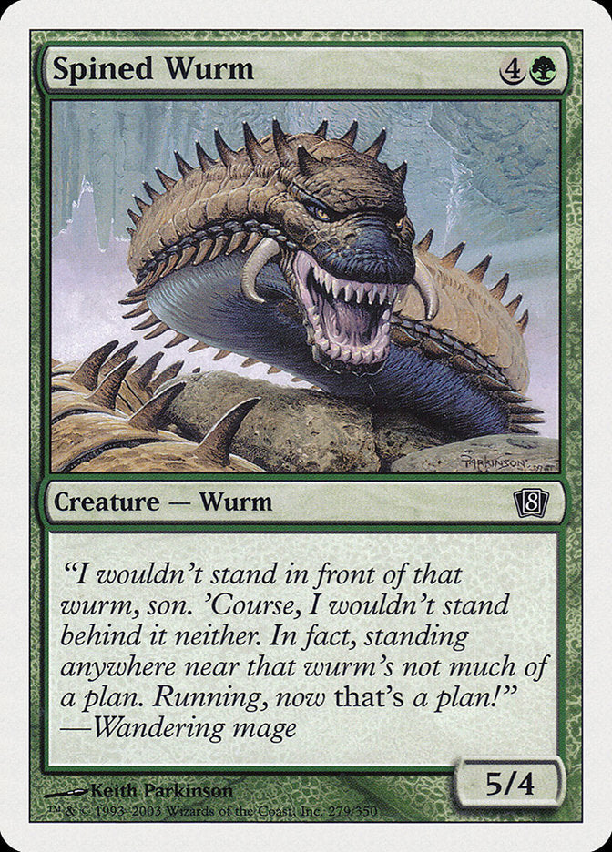 Spined Wurm [Eighth Edition] | The CG Realm