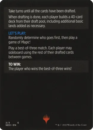 Winchester Draft (Magic Minigame) [Kamigawa: Neon Dynasty Minigame] | The CG Realm