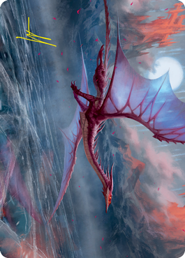 Manaform Hellkite Art Card (Gold-Stamped Signature) [Innistrad: Crimson Vow Art Series] | The CG Realm