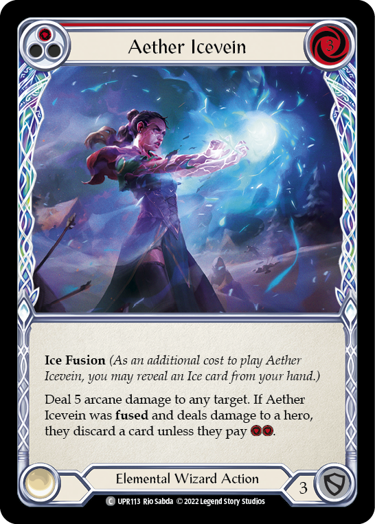 Aether Icevein (Red) [UPR113] (Uprising)  Rainbow Foil | The CG Realm
