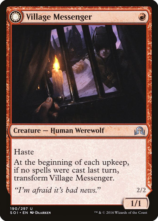 Village Messenger (SOI-190) - Shadows over Innistrad: (Double Faced Transform)