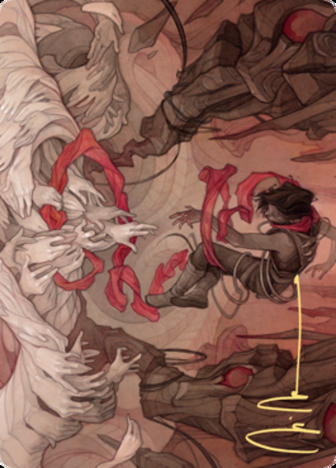 Thwart the Grave Art Card (Gold-Stamped Signature) [Zendikar Rising Art Series] | The CG Realm