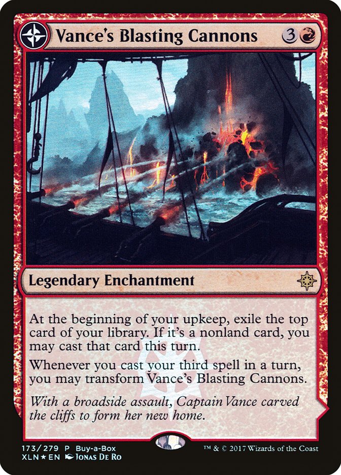 Vance's Blasting Cannons // Spitfire Bastion (Buy-A-Box) [Ixalan Treasure Chest] | The CG Realm