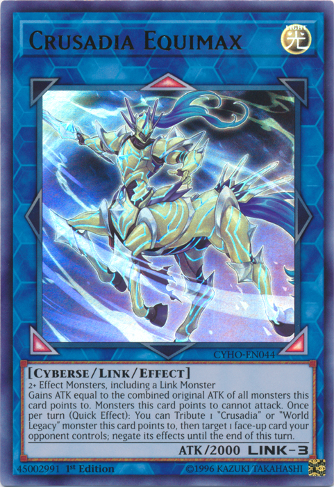 Crusadia Equimax [CYHO-EN044] Ultra Rare | The CG Realm