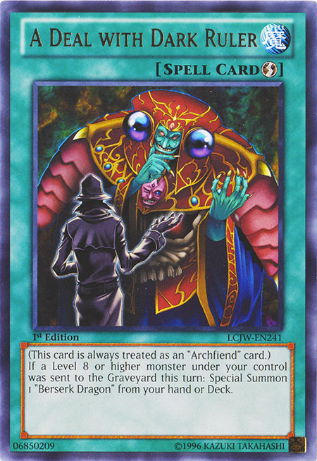 A Deal with Dark Ruler [LCJW-EN241] Rare | The CG Realm
