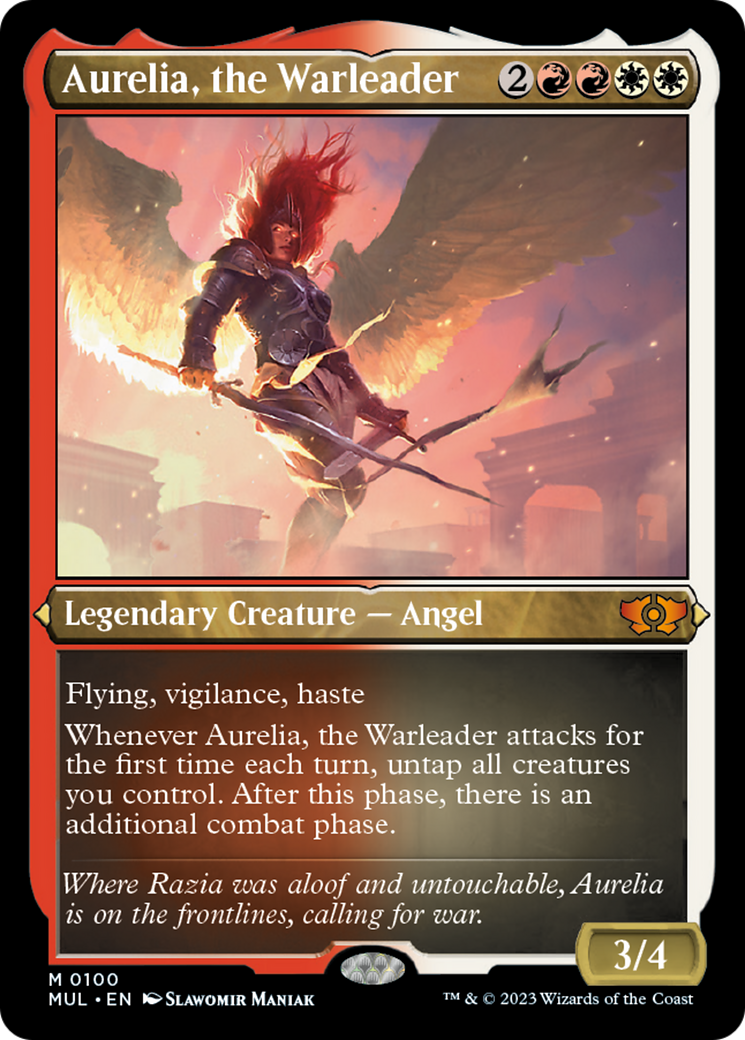 Aurelia, the Warleader (Foil Etched) [Multiverse Legends] | The CG Realm