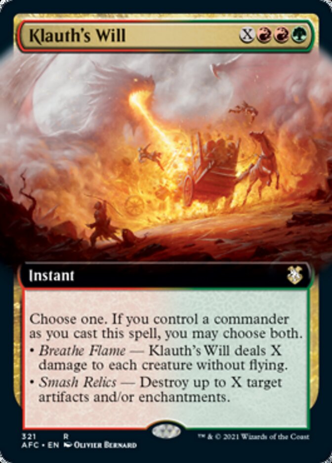Klauth's Will (Extended Art) [Dungeons & Dragons: Adventures in the Forgotten Realms Commander] | The CG Realm