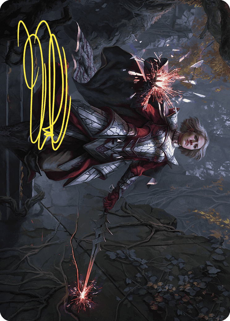 Rowan, Scion of War Art Card (31/81) (Gold-Stamped Signature) [Wilds of Eldraine Art Series] | The CG Realm