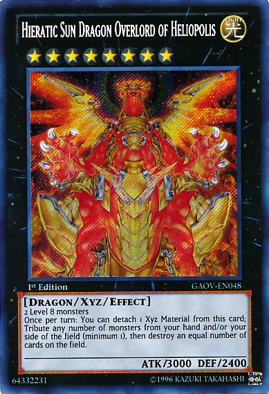 Hieratic Sun Dragon Overlord of Heliopolis [GAOV-EN048] Secret Rare | The CG Realm