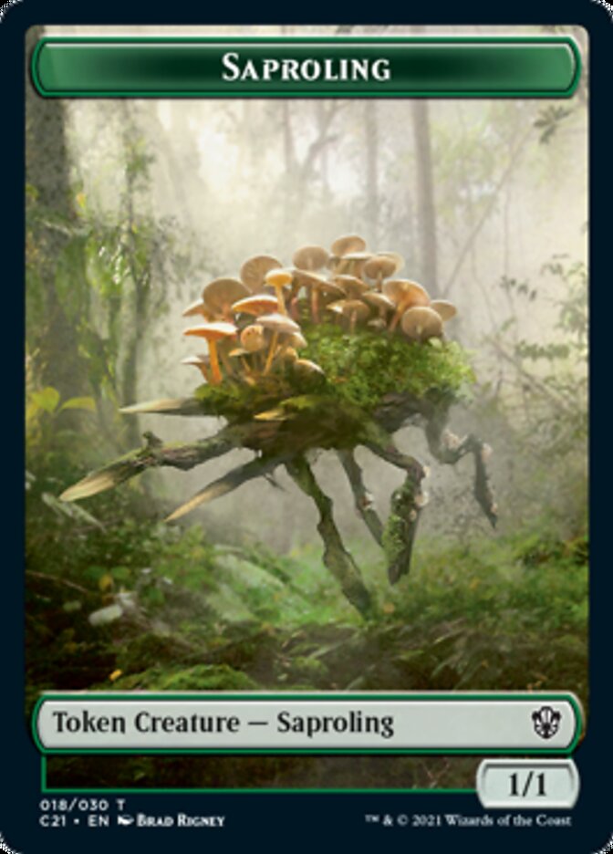 Food // Saproling Double-Sided Token [Commander 2021 Tokens] | The CG Realm