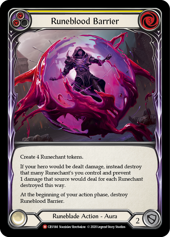 Runeblood Barrier [CRU144] (Crucible of War)  1st Edition Rainbow Foil | The CG Realm