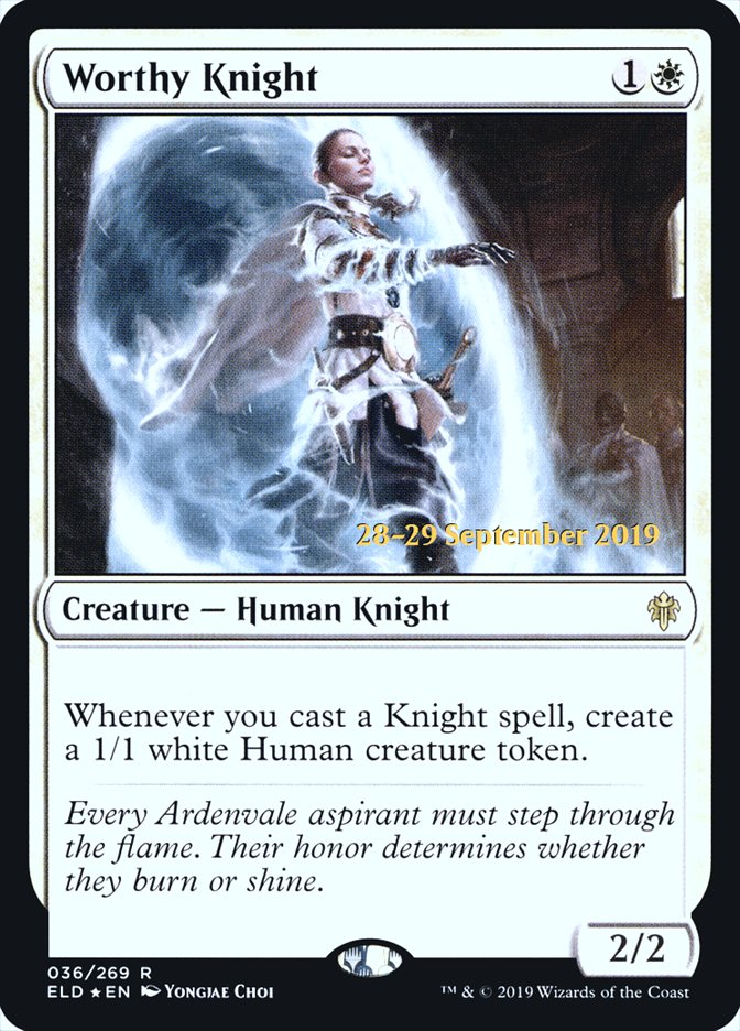 Worthy Knight [Throne of Eldraine Prerelease Promos] | The CG Realm
