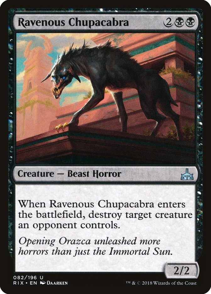 Ravenous Chupacabra [Rivals of Ixalan] | The CG Realm