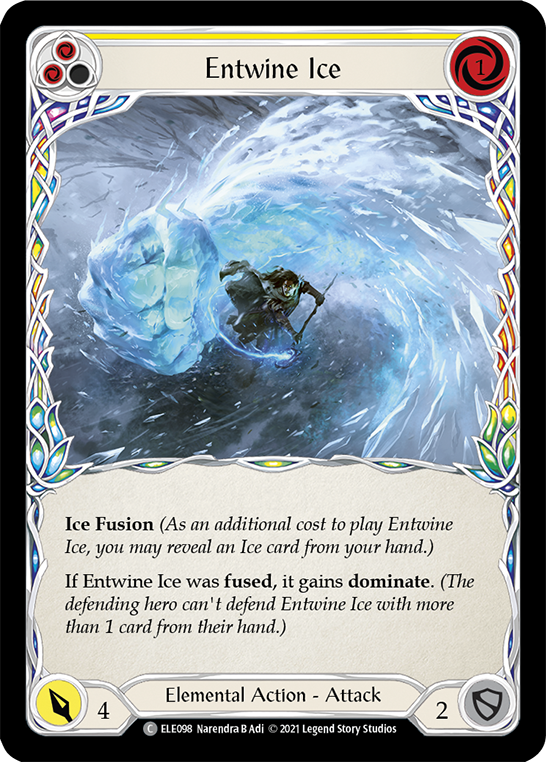 Entwine Ice (Yellow) [ELE098] (Tales of Aria)  1st Edition Normal | The CG Realm