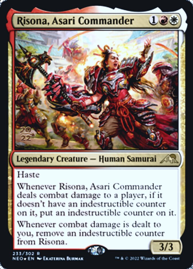 Risona, Asari Commander [Kamigawa: Neon Dynasty Prerelease Promos] | The CG Realm