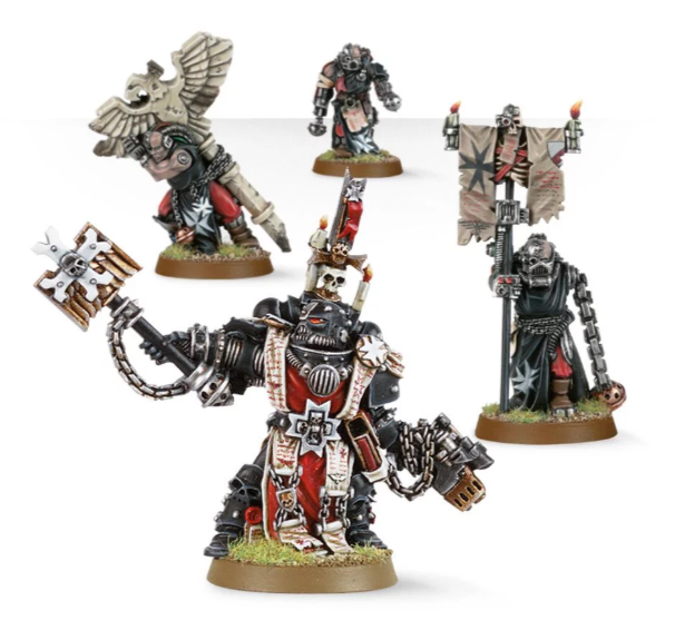 Black Templars Chaplain Grimaldus & Retinue