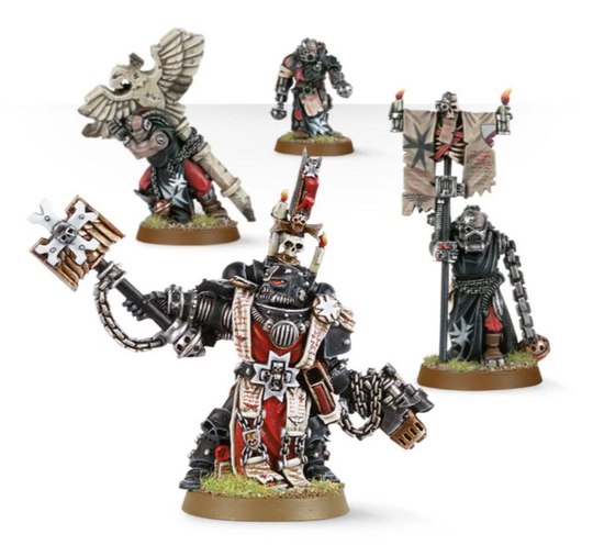 Black Templars Chaplain Grimaldus & Retinue