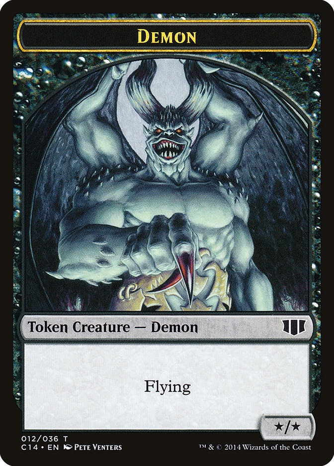 Demon (012/036) // Zombie (016/036) Double-Sided Token [Commander 2014 Tokens] | The CG Realm