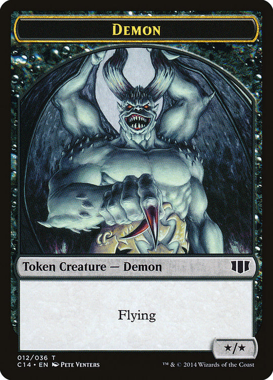Demon (*/*) // Zombie (Black) Double-sided Token (C14-12 // 16) - Commander 2014 Tokens