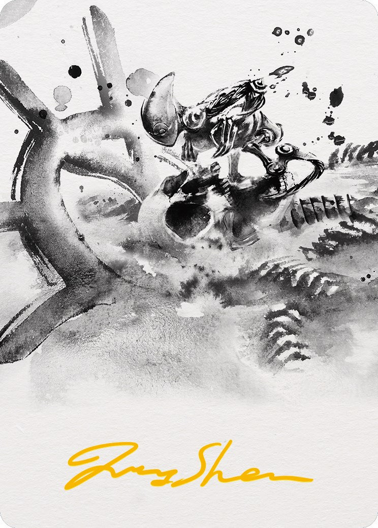 Myr Convert Art Card (Gold-Stamped Signature) [Phyrexia: All Will Be One Art Series] | The CG Realm